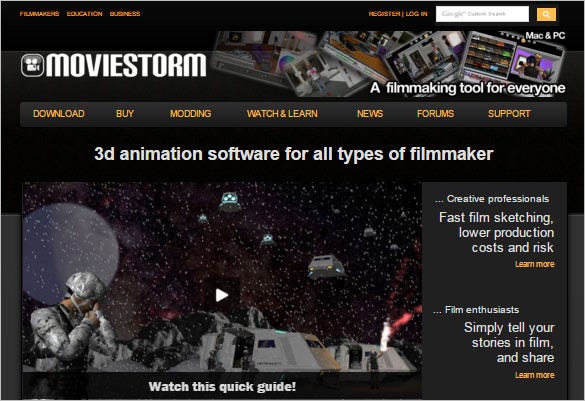 moviestorm 3d animation software